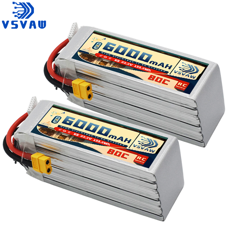 6S Lipo Battery 22.2V 5000Mah - Bateria Lipo VSVAW 6S 6000mAh 22.2V