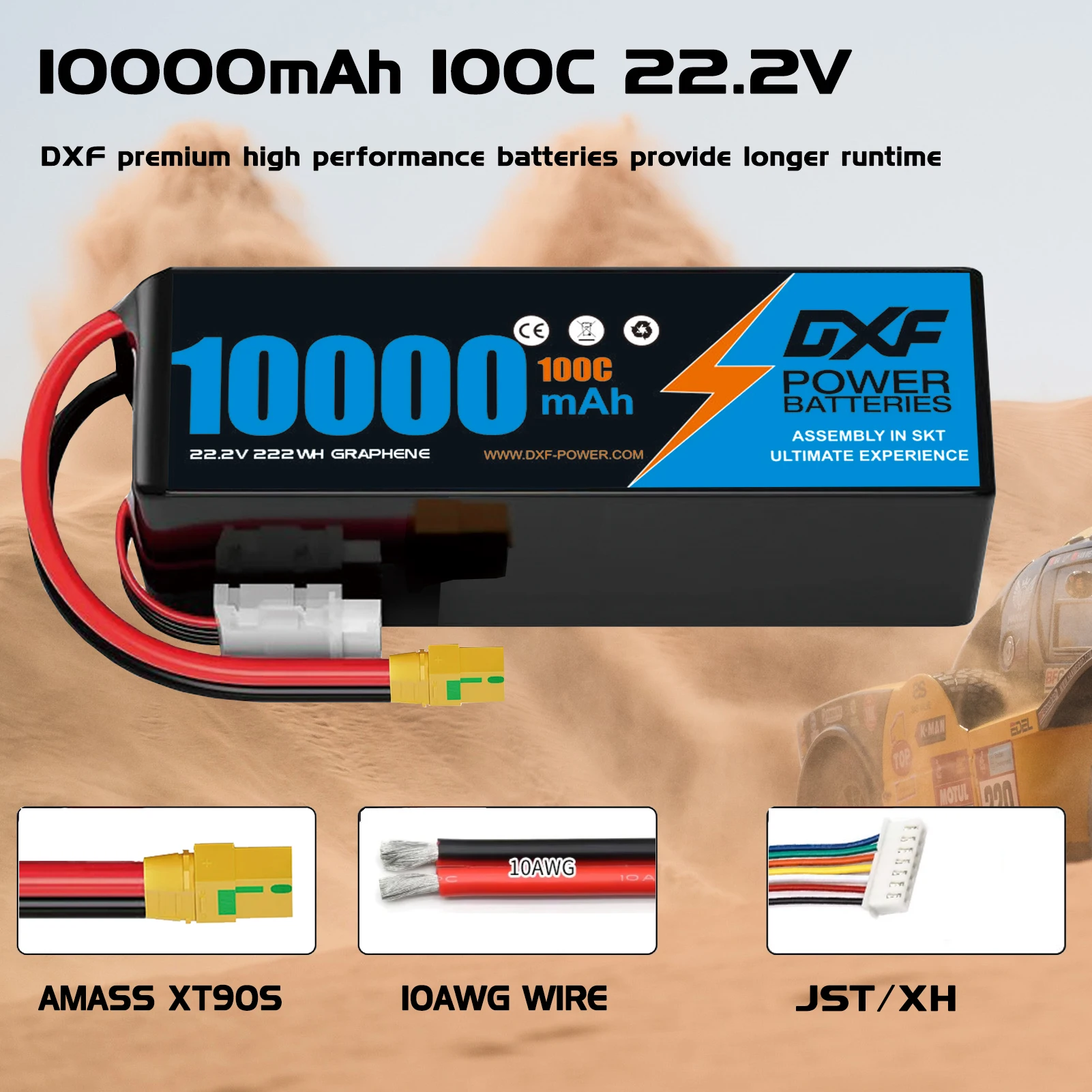 Bateria lipo dxf 6s 10000mah 2 - 6S Lipo Battery 22.2V 5000Mah avaliação e preço