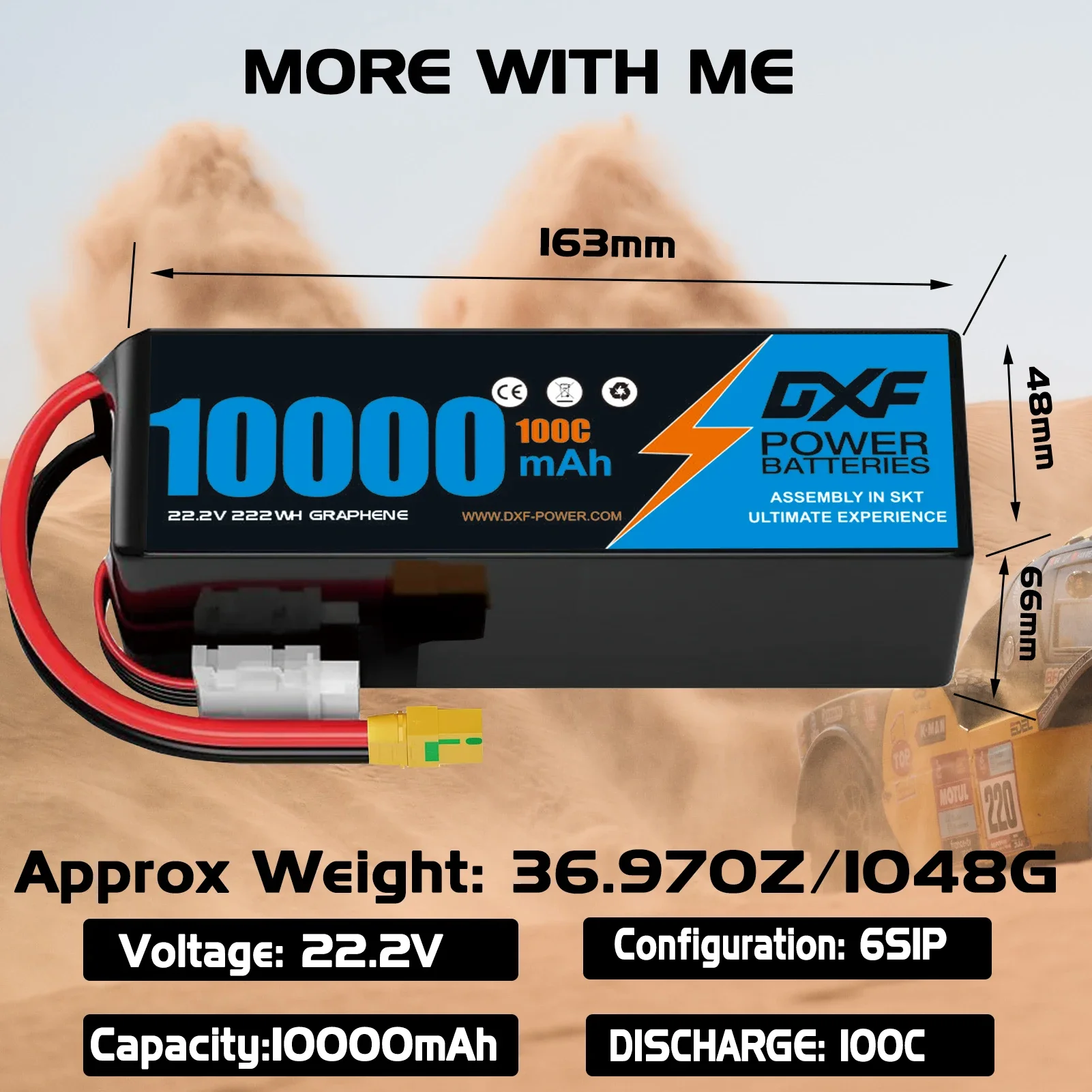 Bateria lipo dxf 6s 10000mah 2 - 6S Lipo Battery 22.2V 5000Mah avaliação e preço