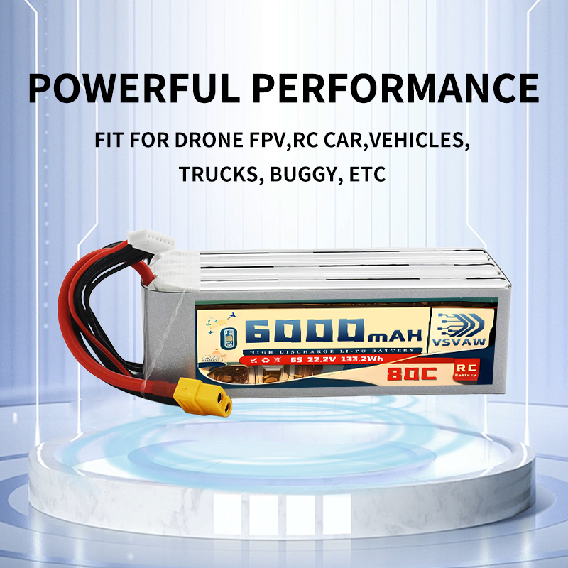 Bateria Lipo VSVAW 6S 6000mAh  - 6S Lipo Battery 22.2V 5000Mah avaliação e preço